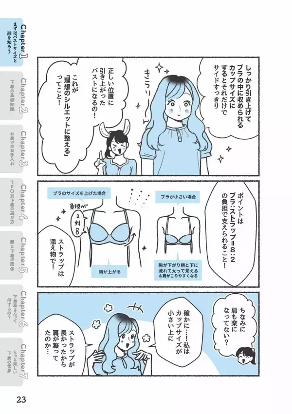 「ブラジャーが合わない！→採寸だけじゃ解決しない。元下着販売員に聞いたサイズ選びのポイント＜漫画＞」の画像
