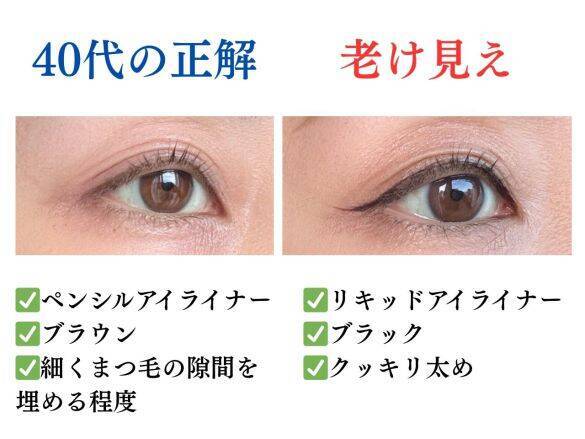 40代がやりがちな「老け見えアイメイク」4選。“デカ目”を目指すほど、目はくぼんで小さく見える