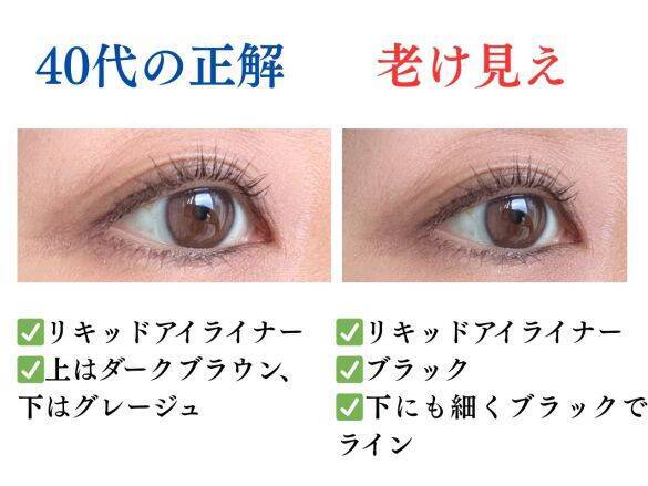 40代がやりがちな「老け見えアイメイク」4選。“デカ目”を目指すほど、目はくぼんで小さく見える