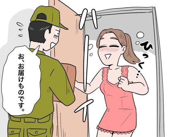 うっかりノーブラで玄関に出ちゃった！完全な“胸ポチ”状態に配達員もタジタジ／びっくり体験人気記事BEST