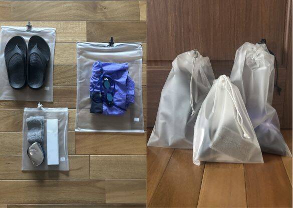 無印の399円～“水に強い巾着”が万能すぎ！ジップロックの弱点を克服した「絶妙な透け感と丈夫さ」に大満足｜無印良品週間に買いたいもの