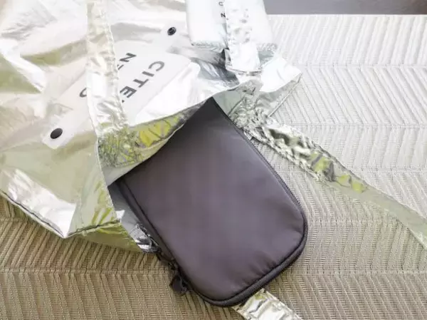 「バッグの中で小物類がごちゃごちゃする問題→無印の990円ガジェットポーチですっきり解決！」の画像
