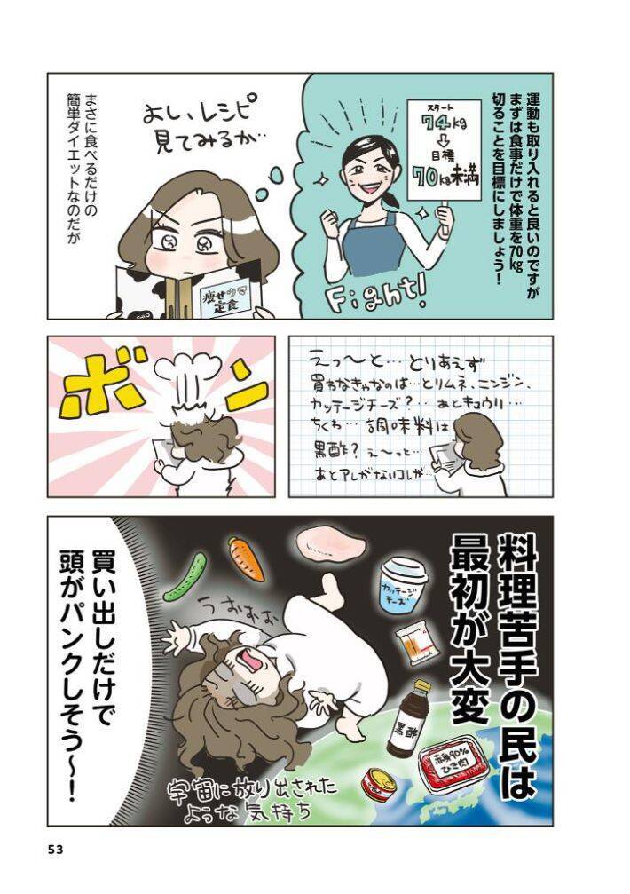 45歳の漫画家が、3か月で9キロ減に成功。料理嫌いでもできた、リバウンドしない食べ方＜漫画＞