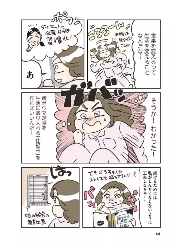 「45歳の漫画家が、3か月で9キロ減に成功。料理嫌いでもできた、リバウンドしない食べ方＜漫画＞」の画像