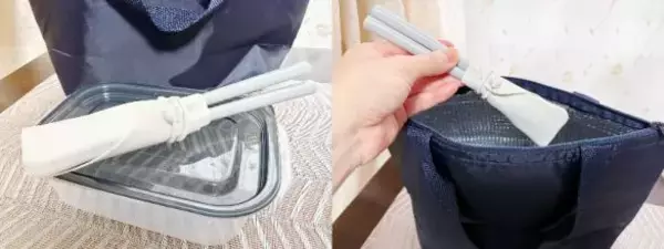「弁当時の“カトラリーのイライラ”を解決。箸やスプーン持ち運びの“正解”を無印で発見。かさばらないし、長さ違いもOK」の画像