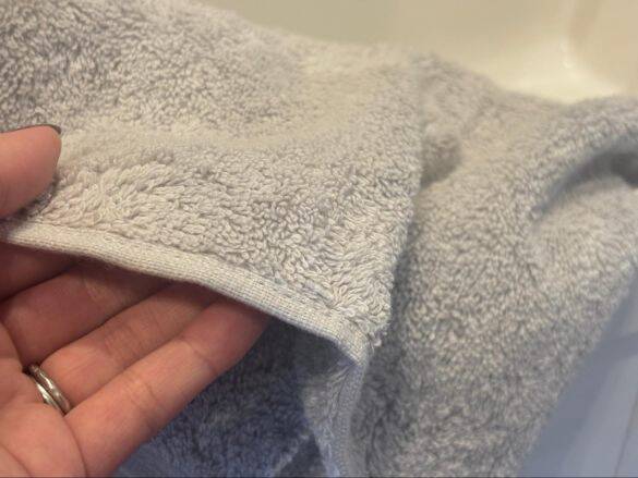 洗面所のタオル 「いつも湿ってるし、気づいたら落ちてる問題」ニトリの“くるくるタオル”に変えたら一発解決！ 手頃な価格も嬉しい