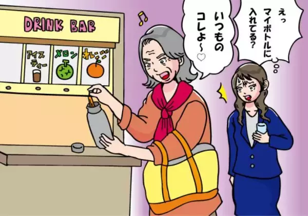 衝撃…ドリンクバーで「水筒に詰め替えるおばさん」を目撃！ 店員の注意にも“ありえない反論”