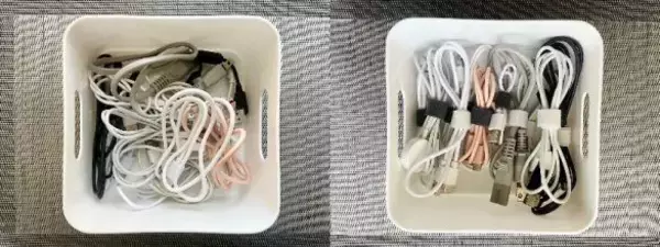 「バッグの中の「ケーブル収納」は無印良品の“大バズりテープ”が正解だった！アイディア万歳の仕掛けに感動」の画像
