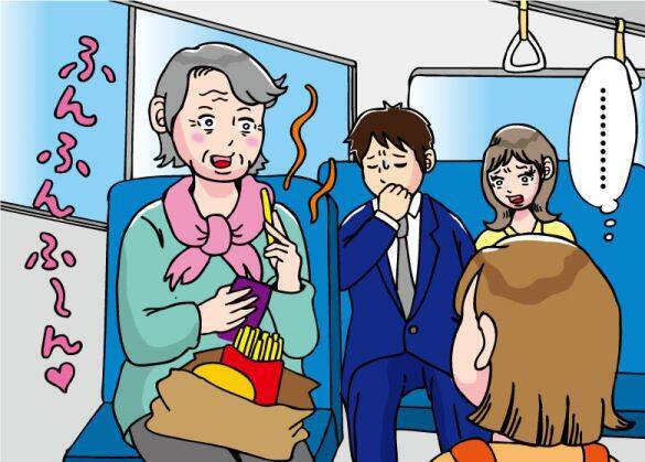 バスでおばさんが“ハンバーガーとポテト”を食べ始めた！ 匂いに困る乗客を救ったのは…小さな女の子の「可愛いひと言」
