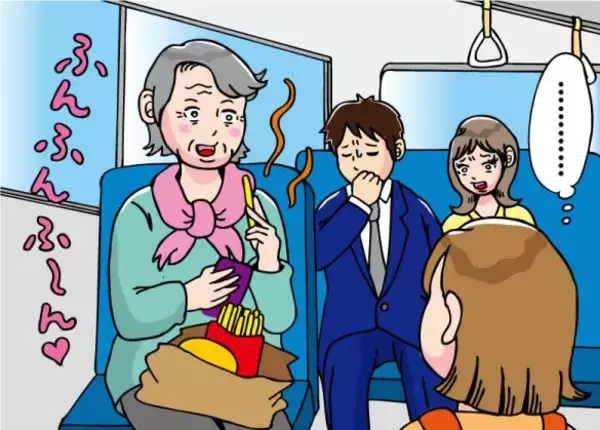 「バスでおばさんが“ハンバーガーとポテト”を食べ始めた！ 匂いに困る乗客を救ったのは…小さな女の子の「可愛いひと言」」の画像