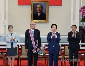 古屋圭司衆院議員に勲章授与　頼総統「台日友好の重要な立役者」／台湾