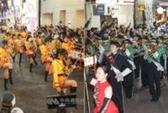 京都橘高と東農大二高の吹奏楽部、台湾の学校と演奏披露　台北の繁華街を熱気で包む