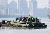 「「即時戦闘準備演習」3日目　淡水河河口に障害物設置　敵軍の侵入を阻止／台湾」の画像1