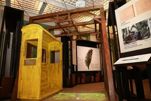 林業鉄道の歴史紹介する特別展＝台湾博物館