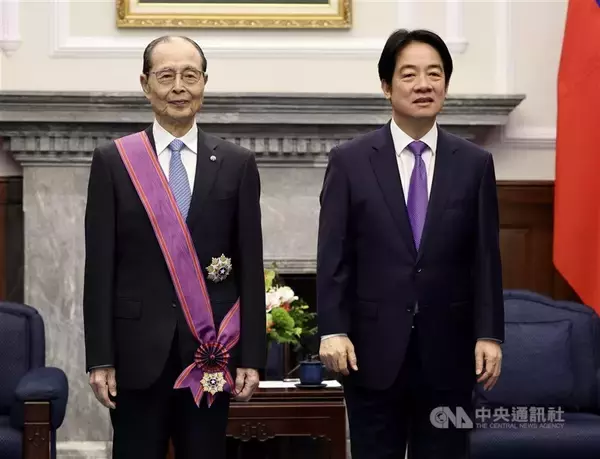 王貞治さんに「一等景星勲章」　授与の頼清徳総統「日本と台湾の誇り」