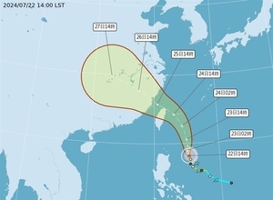 台風3号  台湾東側の陸地が24日午前に暴風域に入る恐れ  勢力増し「中度」に