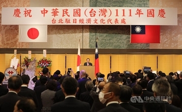 謝駐日代表、台湾と日本は「相互防衛で協力を」 東京で国慶節祝賀行事