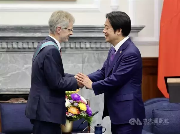 チェコ上院議長に勲章授与　頼総統、台湾への支持や良好な関係への貢献たたえる