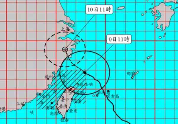 台湾北部、台風9号の強風域に  東部などへの気象警報は解除
