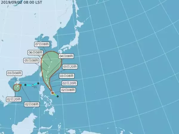 台風13号発生  4日から5日にかけて台湾に最も近づく見通し＝気象局