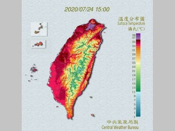 台北で気温39 7度 同地で史上最高 台湾全土で3位タイ 年7月24日 エキサイトニュース