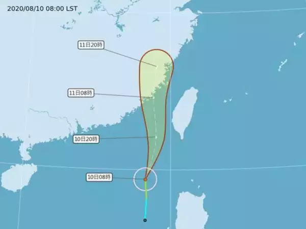 「台風6号で海上・陸上警報  今晩、影響最も顕著に／台湾」の画像