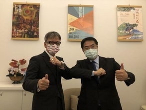日本台湾交流協会の横地副代表が台南を訪問  黄市長、関係深化願う