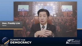 立法委員、権威主義に対抗する台湾の経験を紹介＝民主主義サミット関連会議