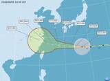 「台風13号、台湾には8～10日に最接近か　週末は北部などで大雨に警戒」の画像1