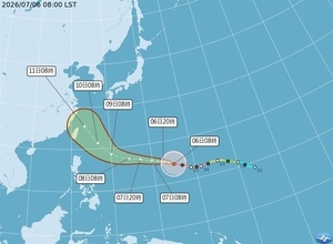 台風9号、台湾への影響は10～11日が最大に　北部山地では「豪雨」基準超える可能性