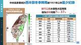 「西台湾の降雨量、1951年以降で最少　水利署、水道水の安定供給に注力へ」の画像1