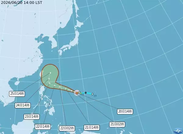 台風7号が発生　台湾には25日に最接近か