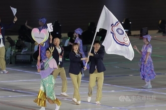 アジア大会開会式　台湾代表はアルファベット順「T」で入場　李スポーツ相も見守る