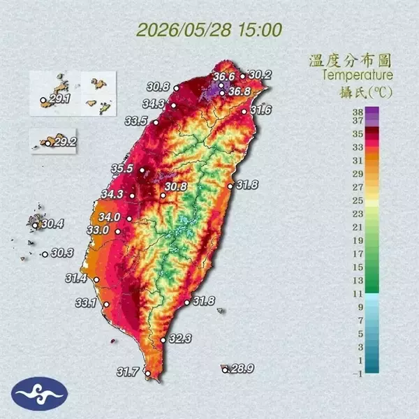 台湾各地で厳しい暑さ続く　台南で39.4度　台北でも38度超え