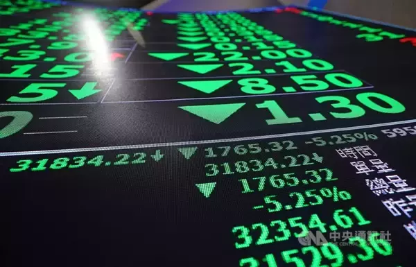 台湾株が大幅安　過去4番目の下落幅