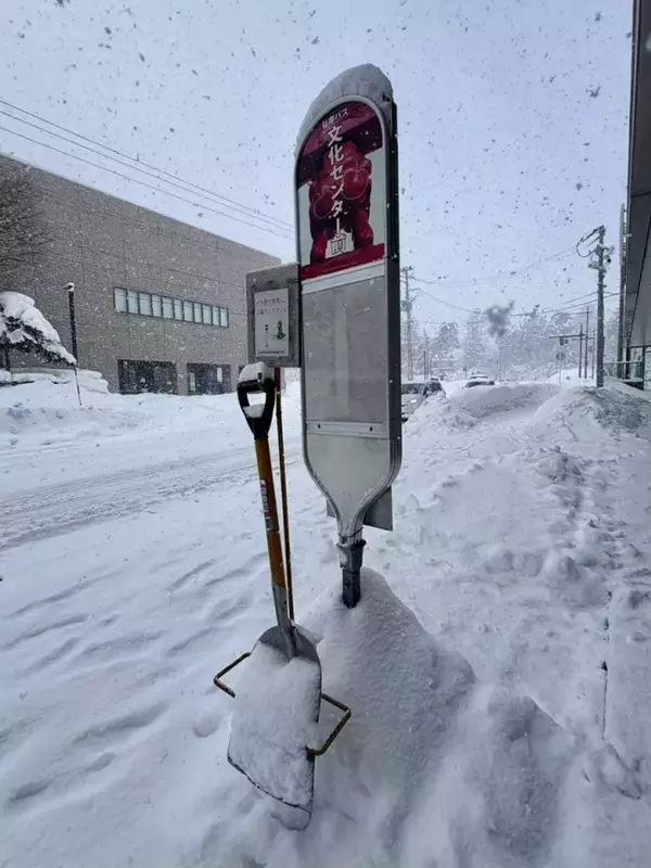 「雪国は助け合い」「一石二鳥」　弘前市内のバス停で体験可能な〝救出体験〟にネット驚がく