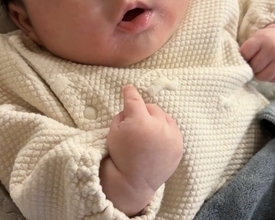 ママが赤ちゃんに「かわいいね」→まさかの〝反応〟に1.3万人もん絶　「尊い」「かわいい上に賢い」