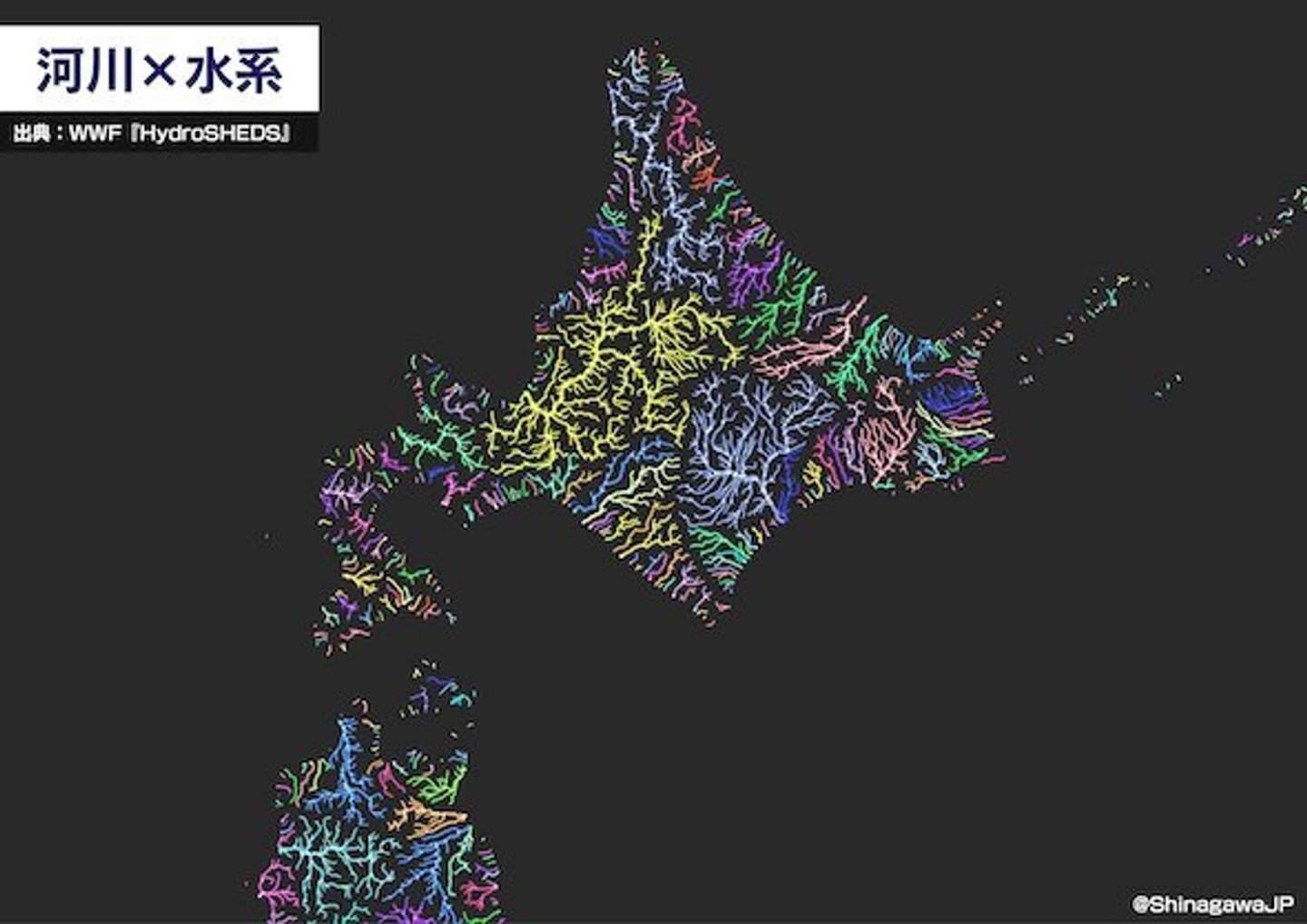 まさに日本列島の 血管 だ 川だけで描いた地図 からあふれ出す生命力がすごすぎる 21年6月17日 エキサイトニュース