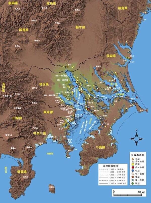 こんなとこまで海だったのか 縄文時代の関東地方 マップに反響 チーバくん 痩せてたんだな 21年11月24日 エキサイトニュース