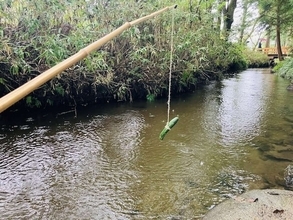 キュウリ付き釣り竿が狙う〝獲物〟に1.7万人興味津々　民話のふるさと・遠野にて...「入れ食いだったらどうしよう」