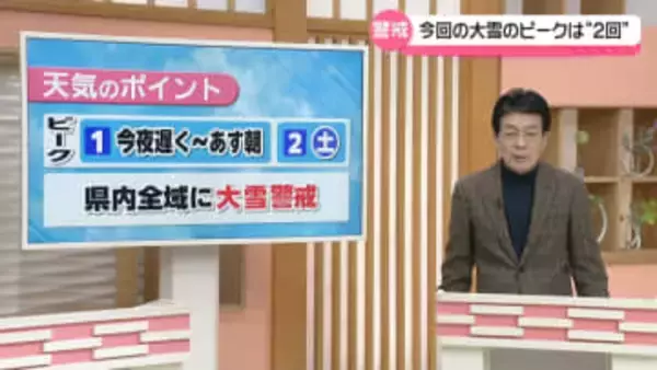 【気象予報士解説】1回目の雪のピークは“21日夜遅くから22日朝”　冬型の気圧配置と強い寒気続く