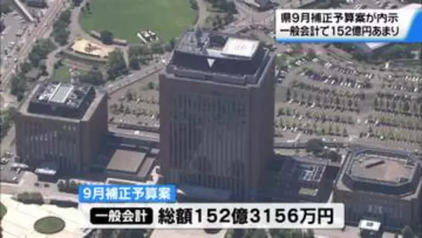 石川県の補正予算案が内示　一般会計152億円　地震と豪雨への対応や成長戦略実現へ