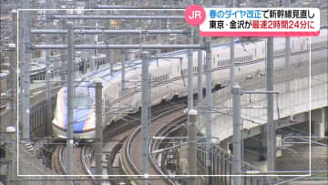 北陸新幹線の東京‐金沢間 最大2分短縮に　JR西日本が来春のダイヤ改正発表　3月14日から実施