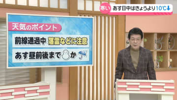 【お天気どうなる】前線が北陸を通過中 落雷などに注意　12日昼前後まで“雪か雨”