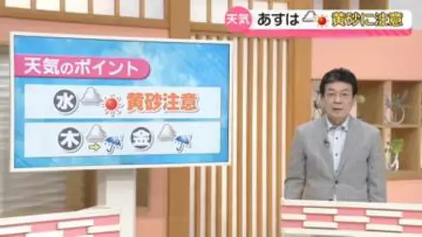 【お天気どうなる】22日は晴れるも“雲多め” 黄砂にも注意　23～24日は雨降る時間あり