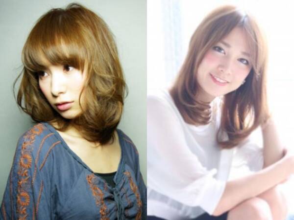 人気美容師が提案 丸顔に似合う小顔ミディアムヘアスタイル 2014年11