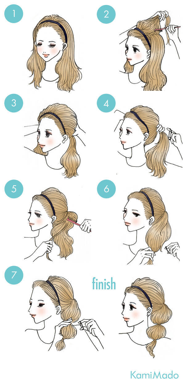 ガーリーなバブルポニーテールのヘアアレンジ イラスト付き 16年4月29日 エキサイトニュース