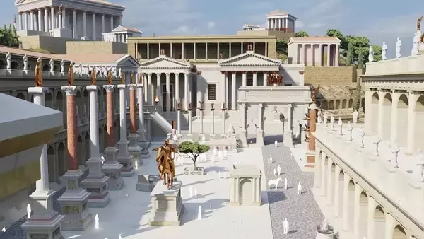 西暦2世紀の古代ローマの都市を3Dバーチャルツアー体験