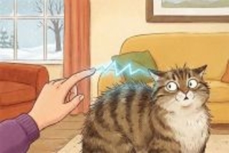 冬の猫と飼い主を悩ませる静電気。その原因と対策を科学で探る