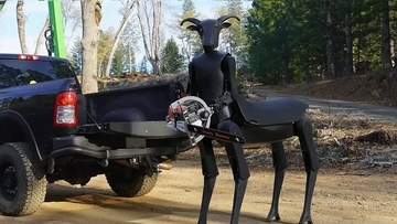 バフォメットのようなヤギの頭を持つ四足歩行ロボット。暴走時の停止方法が恐怖すぎた